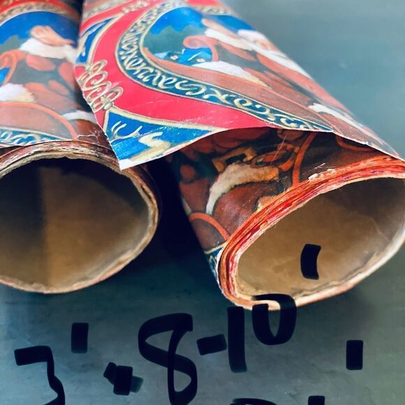 Vintage Christmas Santa Claus Gift Wrapping Paper Lot - Picture 2 of 3